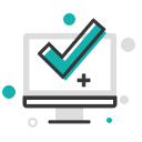 Computer and checkmark icon
